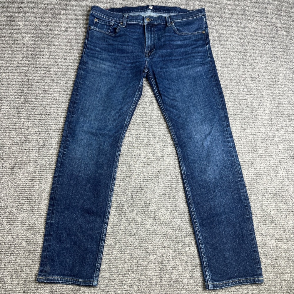7 For All Mankind Mens Straight Leg Jeans Dark Wash Indigo Size 38 x 31